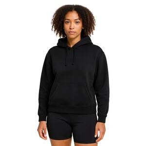 SKIMS Cotton Fleece Black Hoodie Women’s Large | Cozy Essential Pullover